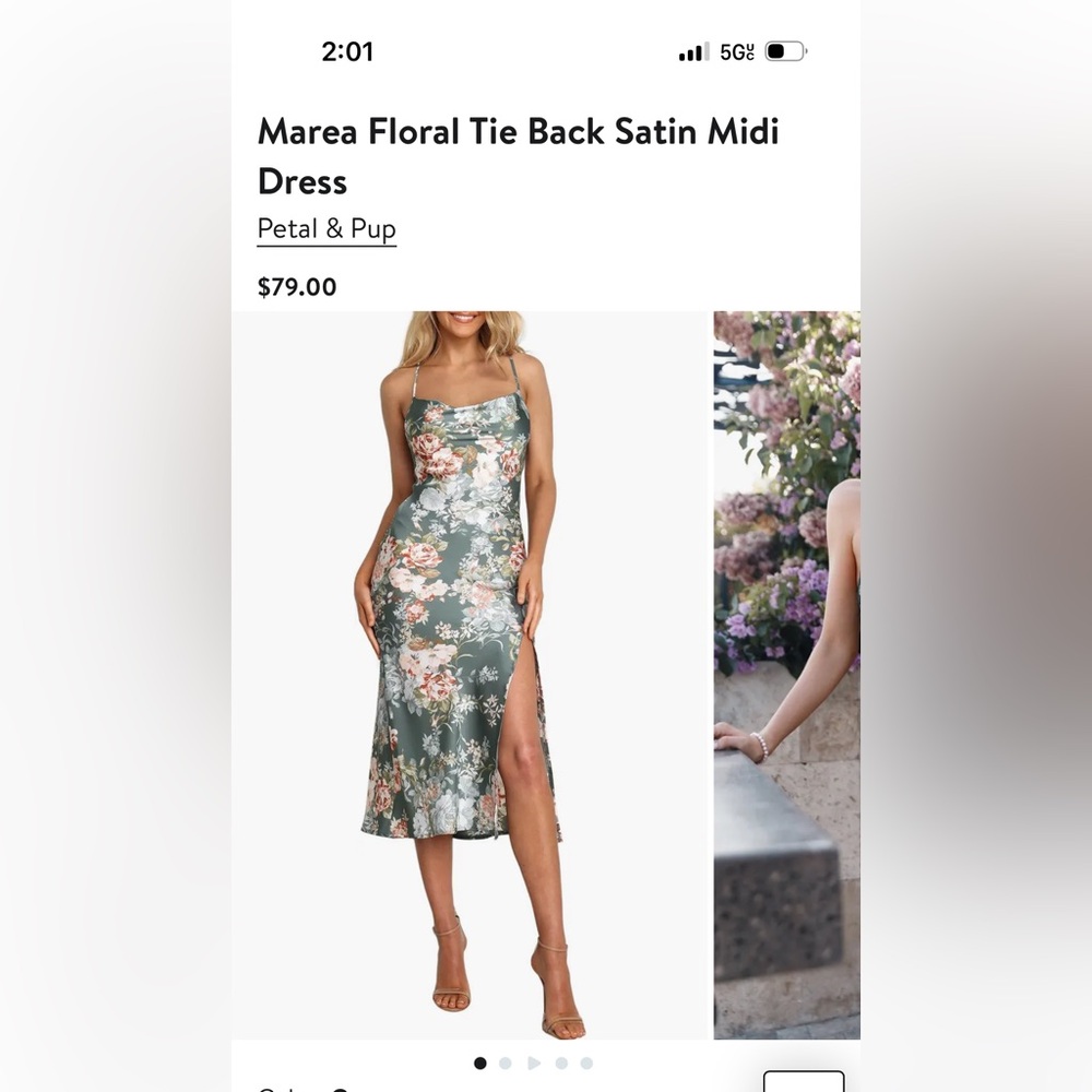 Marea Floral Tie Back Midi